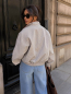 Preview: Bomberjacke grau gestreift mit Herz Patches
