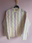 Preview: Steppjacke Streifen Flieder/Gelb