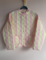 Preview: Steppjacke Streifen Gelb/Rosa