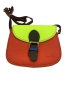 Preview: Soruka Tasche aus recyceltem Leder "Neongelb/Orange"