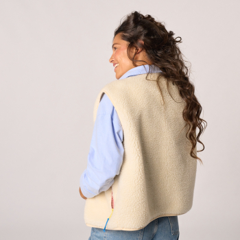 BillyBelt Teddy-Weste "Sherpa-Creme-Ivory"