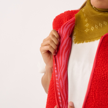 BillyBelt Teddy-Weste "Sherpa-Rot"