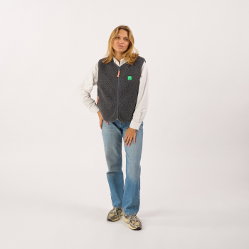 BillyBelt Teddy-Weste "Sherpa-Grau-Anthrazit"
