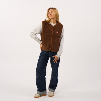 BillyBelt Teddy-Weste "Sherpa-Braun"