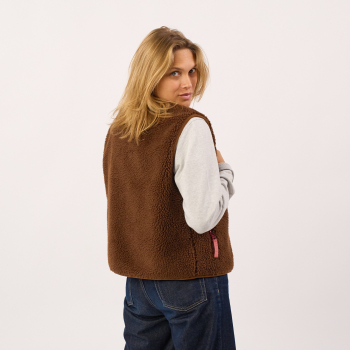 BillyBelt Teddy-Weste "Sherpa-Braun"