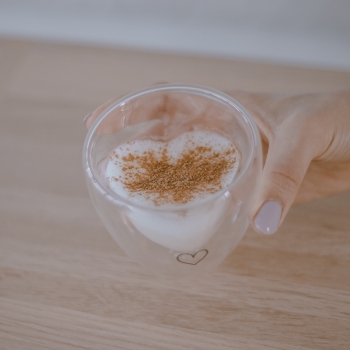 Preview: Eulenschnitt Doppelwandiges Herzglas 150ml