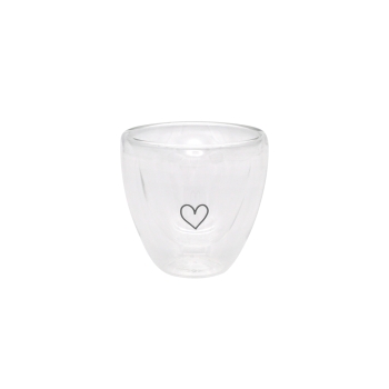 Preview: Eulenschnitt Doppelwandiges Herzglas 150ml