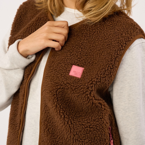 BillyBelt Teddy-Weste "Sherpa-Braun"