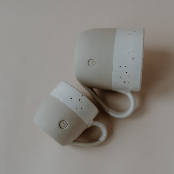 Eulenschnitt Espressotasse mit Henkel "Smiley"