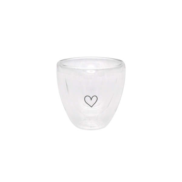 Eulenschnitt Doppelwandiges Herzglas 150ml