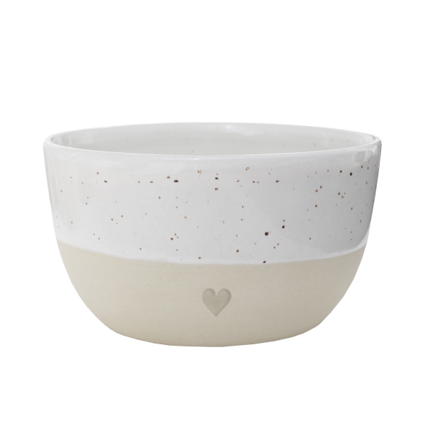 Eulenschnitt Schüssel aus Steingut "Herz" 15cm